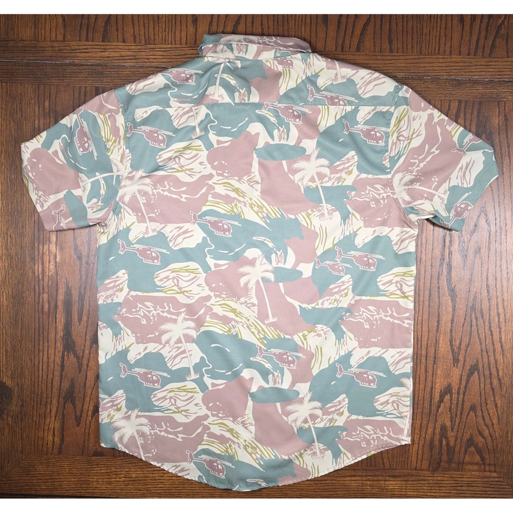 Savage Tacticians Brushstroke Camo Helicopter Shirt Mens Large Short Sleeve - Picture 2 of 5